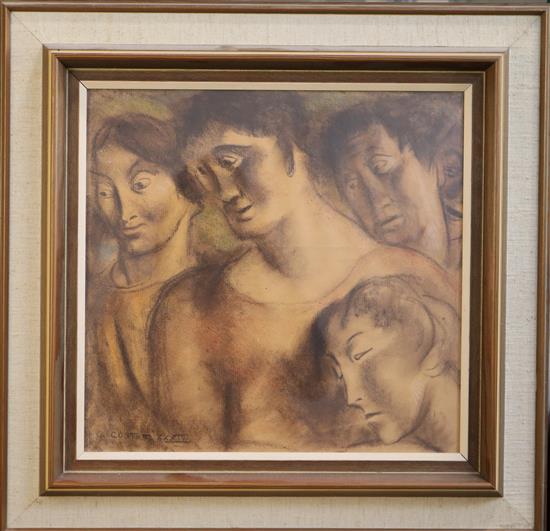 Giovanni Costetti (1874-1949) Figure studies largest 12 x 14.5in.